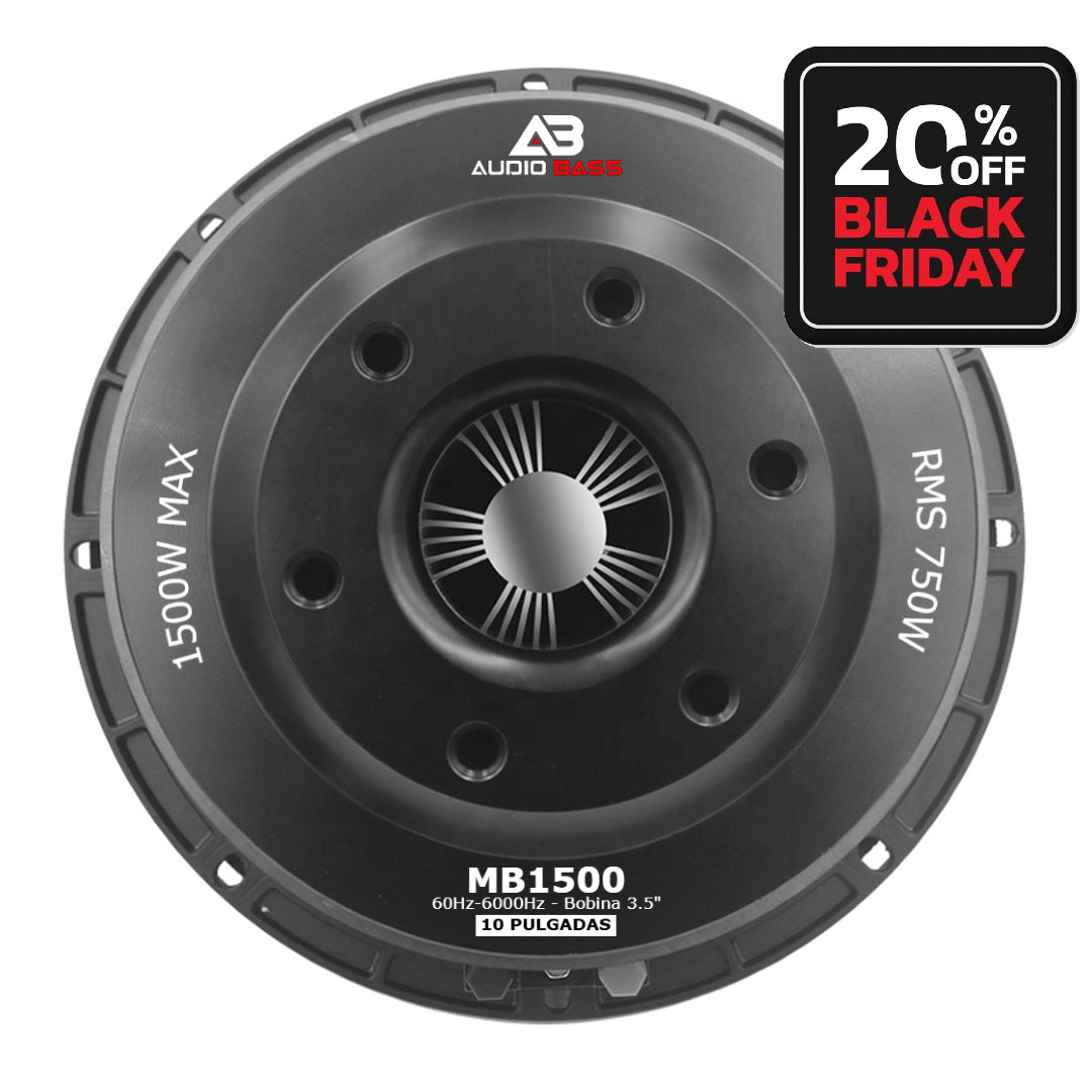 Medio Bajo audiobass MB 1500 de 10 Pulgadas