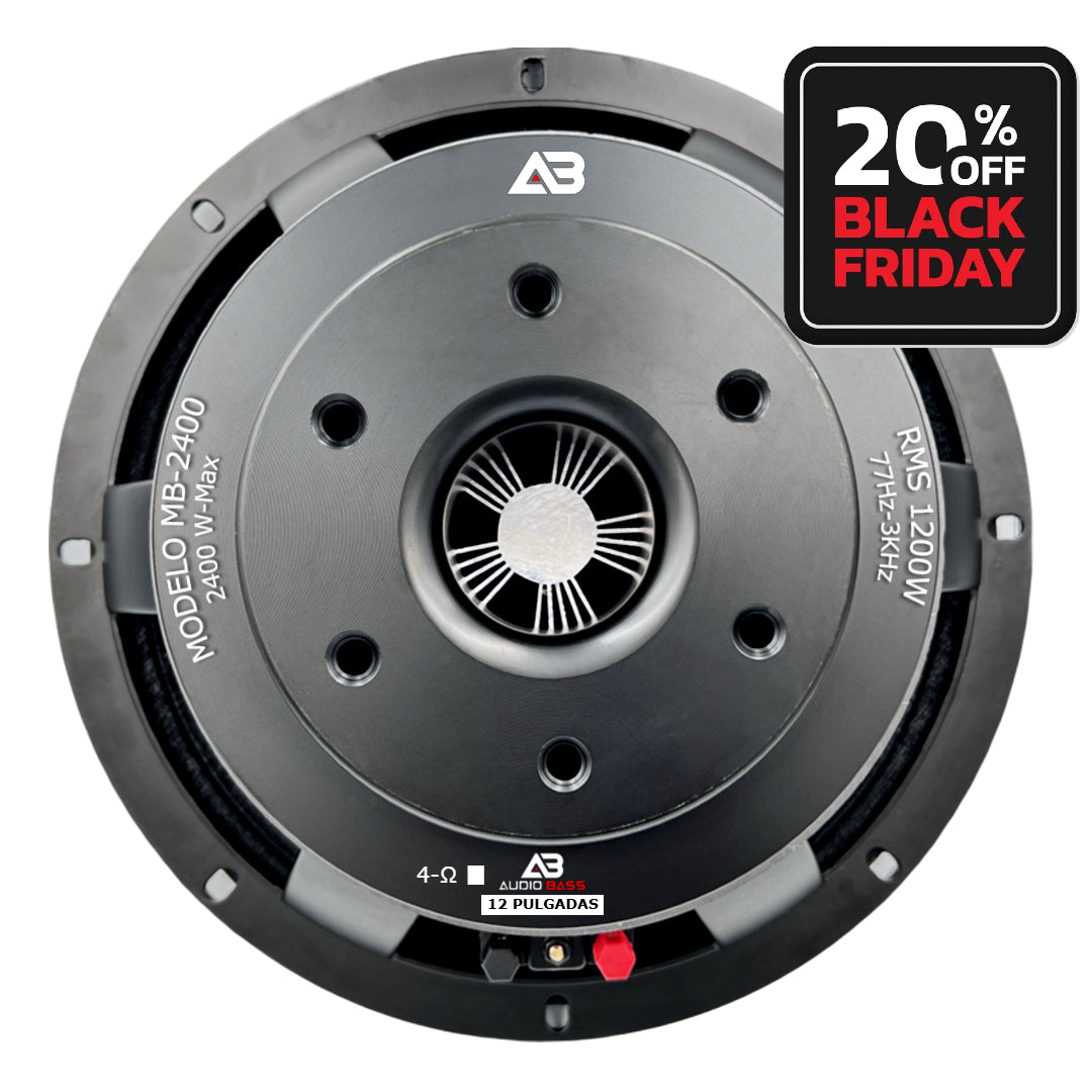Medio Bajo audiobass MB 2400 de 12" - 4 Ohms