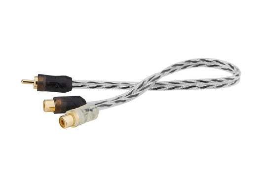 CABLE RCA TARAMPS "Y" 1 MACHO - 2 HEMBRAS - INYECTADO