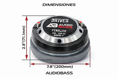 Driver Audiobass FENOLICO 4" - 1500W