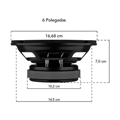 Altavoz Taramps HD 250S de 6,5" - 250W